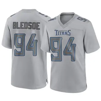 Men's Amani Bledsoe Gray Game Atmosphere Fashion Football Jersey