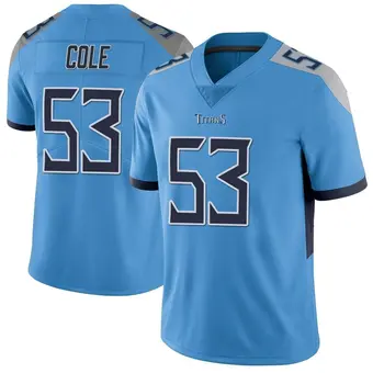 Men's Dylan Cole Light Blue Limited Vapor Untouchable Football Jersey