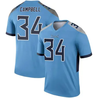 Men's Earl Campbell Light Blue Legend Football Jersey