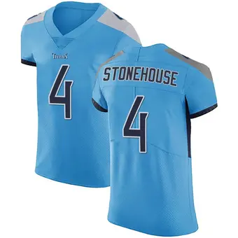 Men's Ryan Stonehouse Light Blue Elite Team Color Vapor Untouchable Football Jersey