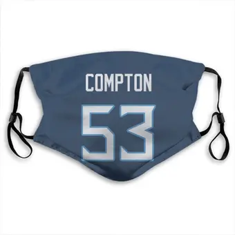 Will Compton Name & Number Navy Face Mask