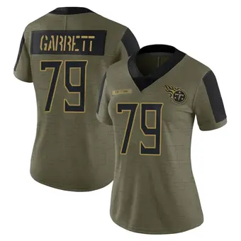 Women's Haskell Garrett Olive Limited 2021 Salute To Service Football Jersey