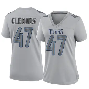 Women's Rodney Clemons Gray Game Atmosphere Fashion Football Jersey