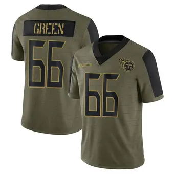 Youth Carson Green Olive Limited 2021 Salute To Service Football Jersey