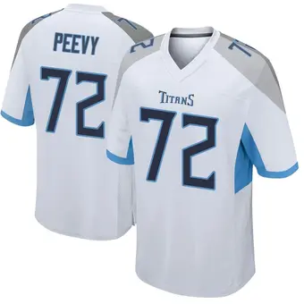 Youth Jayden Peevy White Game Football Jersey