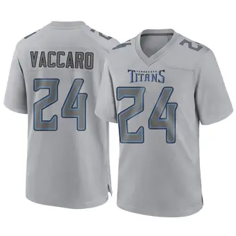 Youth Kenny Vaccaro Gray Game Atmosphere Fashion Football Jersey